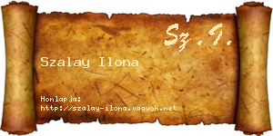 Szalay Ilona névjegykártya
